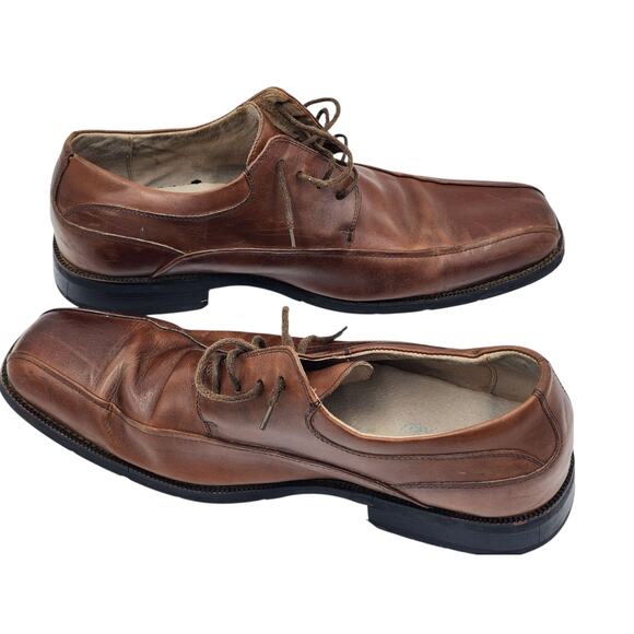 Florsheim Shoes Mens 11 3E Wide Comfortech Leather Oxford Dress Square Toe Lace - Picture 4 of 16